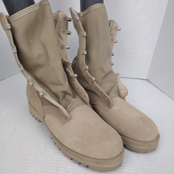 VTG Hot Weather Desert Combat Boots TanUS Military Army Size 8R 09 03 Vibram
